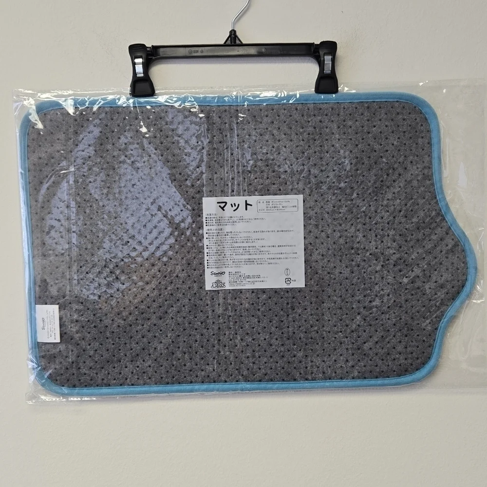Sanrio Hangyodon Ramen themed Floor Mat Blue